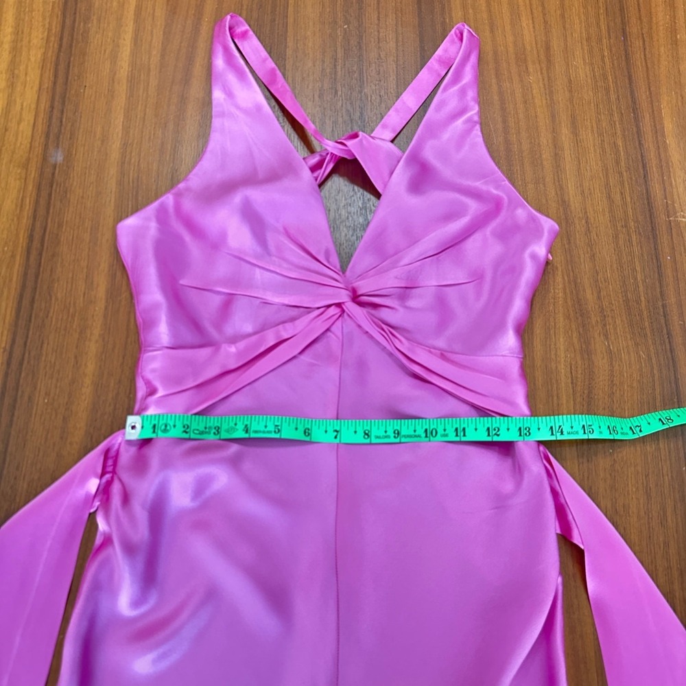 Dina Bar El Y2K Kate Hudson Silk Fairy Formal Dress Mermaid Train Backless Small - Picture 9 of 16